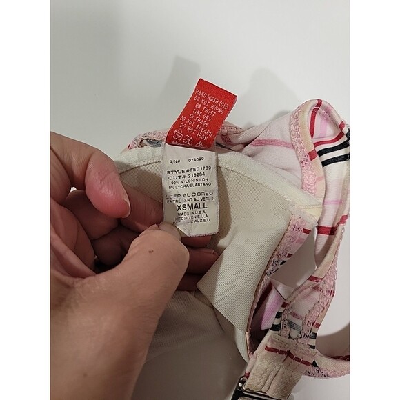 Striped ESPRIT BEACH Vintage 2pc Bikini SwimSuit Size XS-MEDIUM READ *SWIMBIN* - Picture 9 of 16